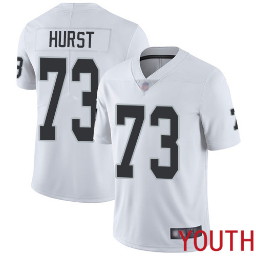 Oakland Raiders Limited White Youth Maurice Hurst Road Jersey NFL Football #73 Vapor Untouchable Jersey->nfl t-shirts->Sports Accessory